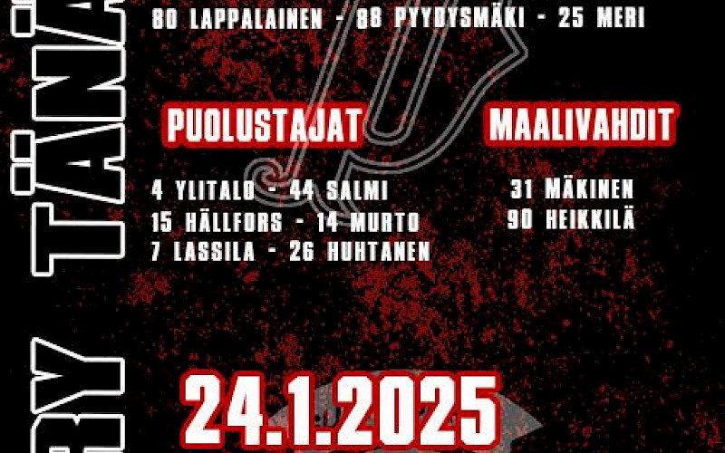 Tämän päivän kokoonpano