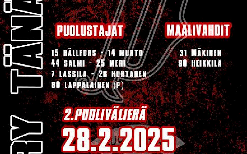 Toinen puolivälierä tänään Porvoossa
