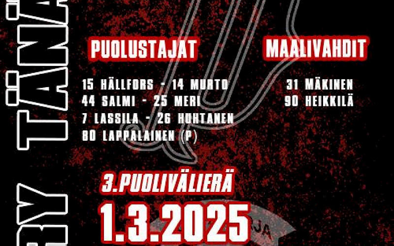 Meneekö sarja poikki, vai jatketaanko maanantaina Porvoossa?