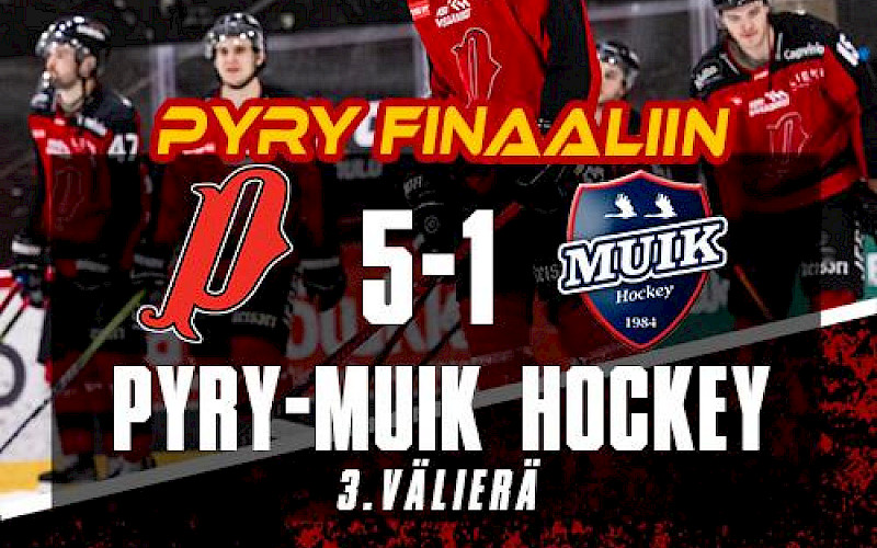 Pyryn pelit jatkuvat finaaleissa