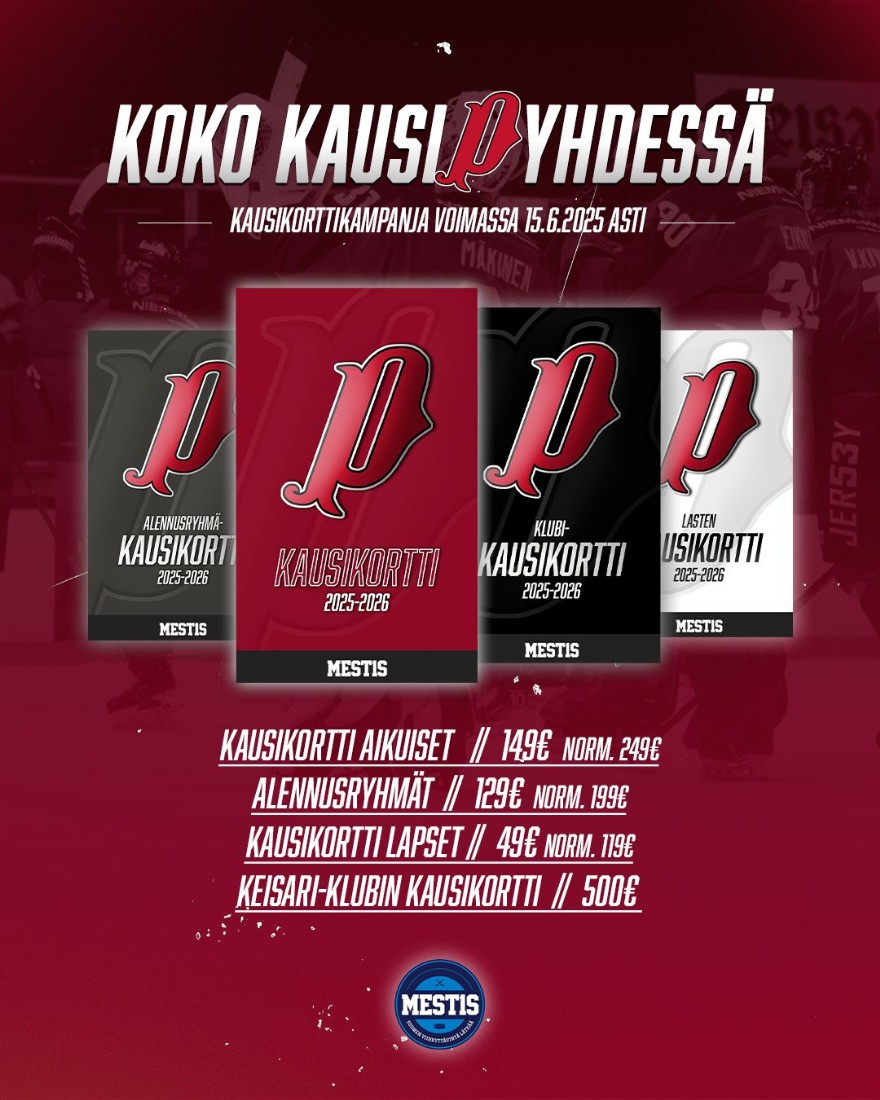 Koko kausi yhdessä - Kausikorttikampanja käynnistynyt