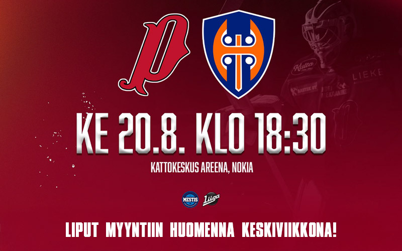 Tappara-ottelun liput tulevat myyntiin keskiviikkona 30.7.