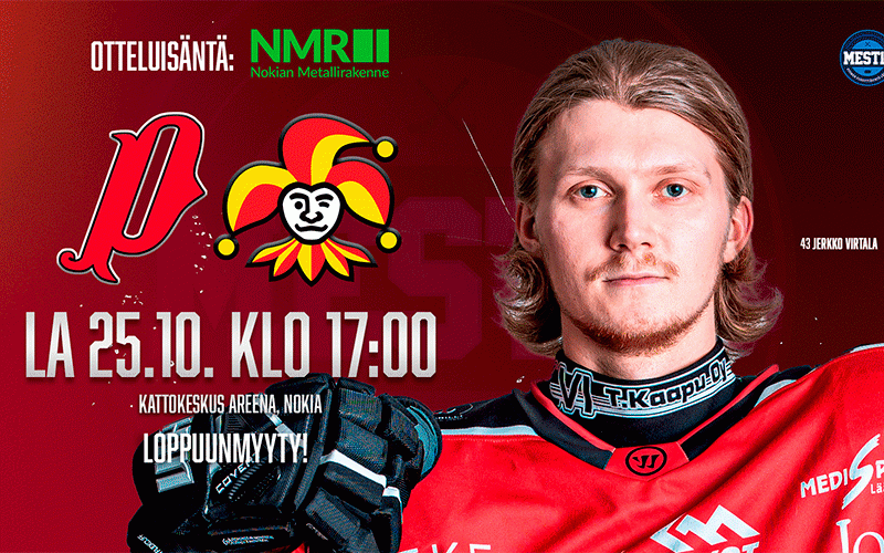 Loppuunmyyty Pyry-Jokerit - tapahtumainfo