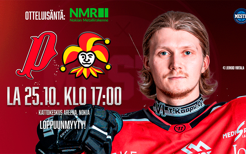 Loppuunmyyty Pyry-Jokerit - tapahtumainfo