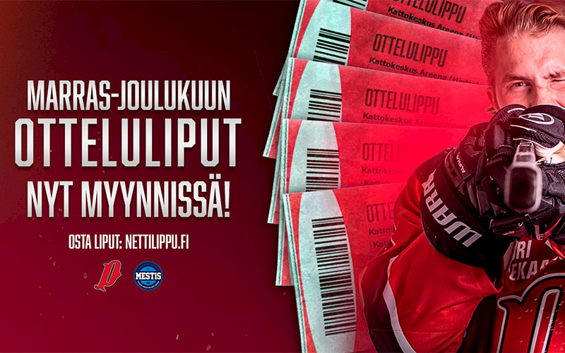 Pyryn marras- ja joulukuun kotiotteluiden liput nyt myynnissä!