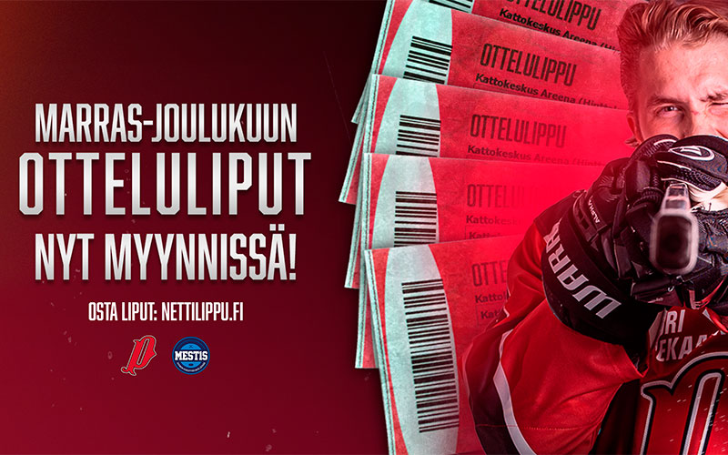 Pyryn marras- ja joulukuun kotiotteluiden liput nyt myynnissä!