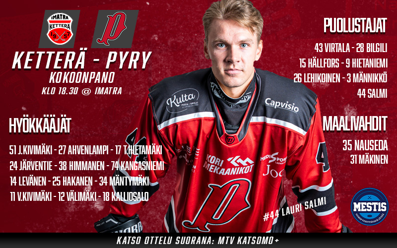 Pyryn perjantai-ilta kuluu Imatralla