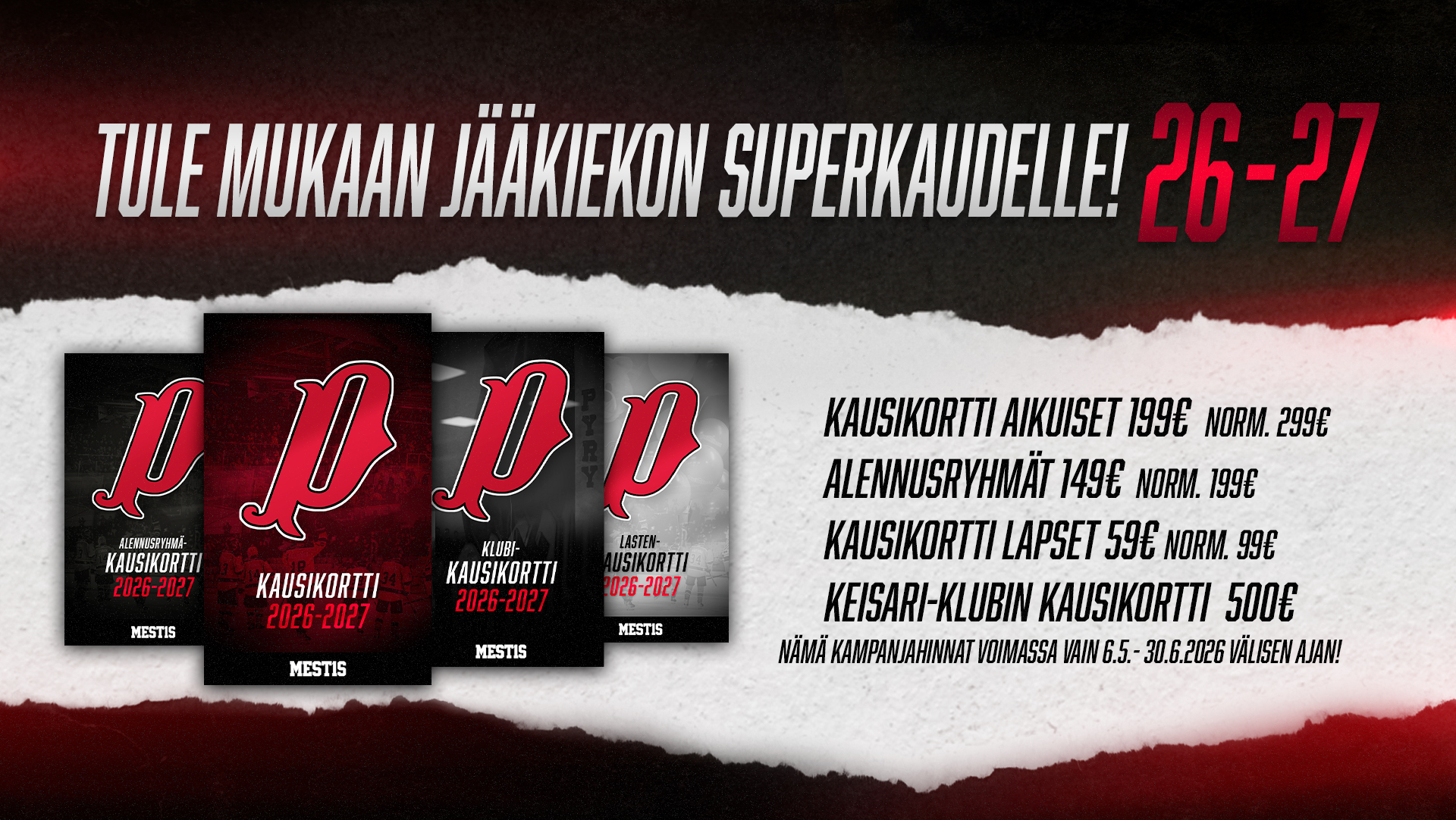 Tule mukaan jääkiekon superkaudelle