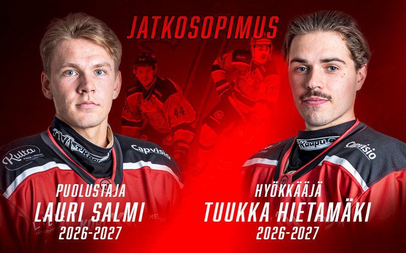 Salmi ja Hietamäki jatkavat Pyryn riveissä myös ensi kaudella