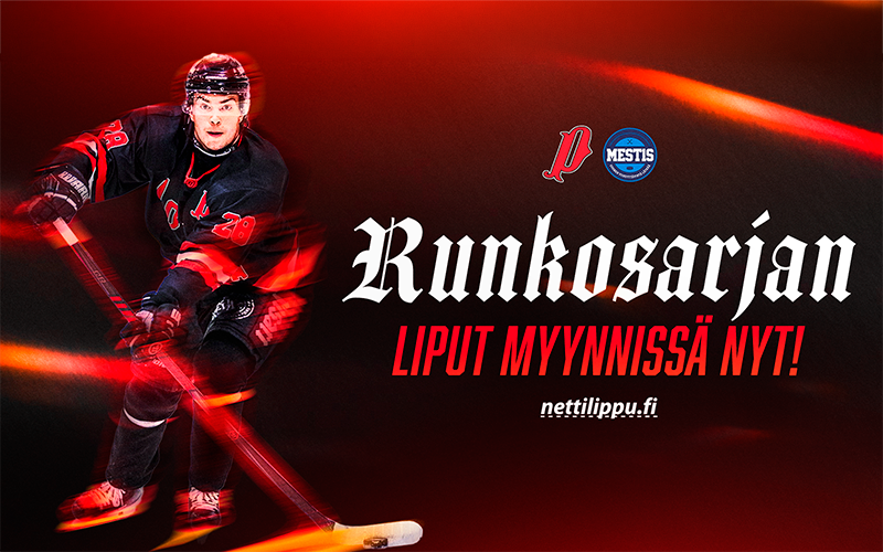 Runkosarjan kotiotteluiden pääsyliput nyt myynnissä!