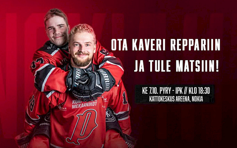 Keskiviikon otteluun erityistarjous